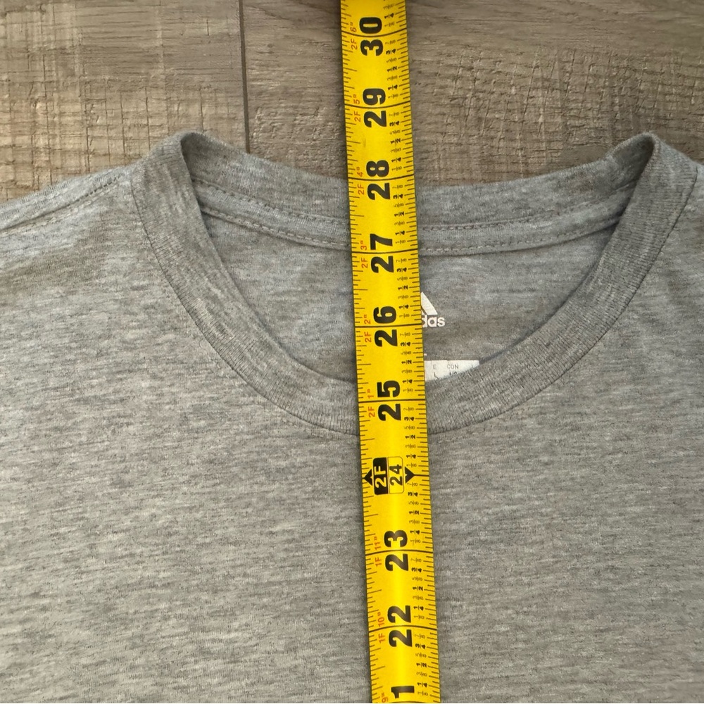 Adidas Men's Heather Gray Short Sleeve Tee - Picture 3 of 4